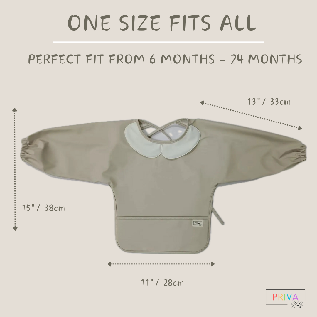 Gigi Bib- Baby & Toddler Long Sleeve Feeding Bib